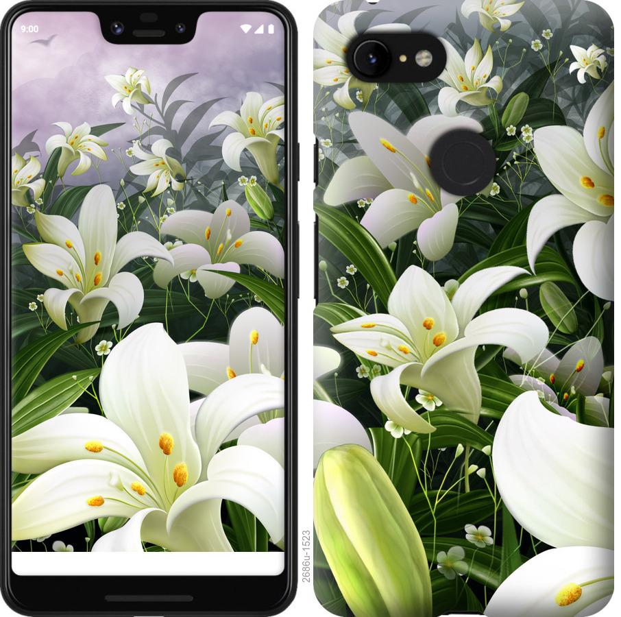 

Чохол на Google Pixel 3 XL білі лілії