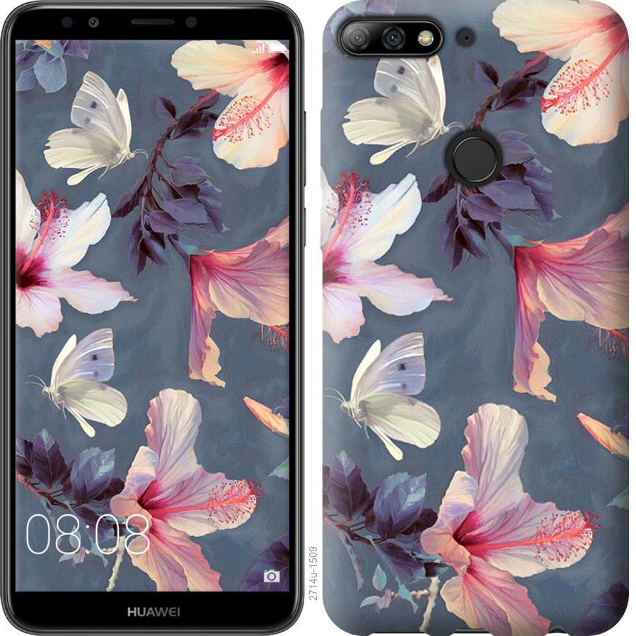 

Чохол на Huawei Y7 Prime 2018 Намальовані квіти