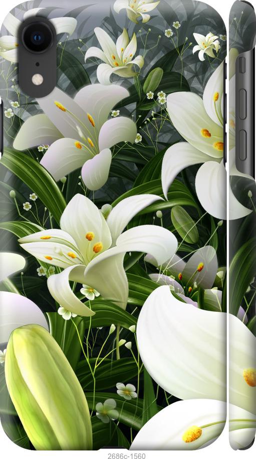 

Чохол на iPhone XR білі лілії