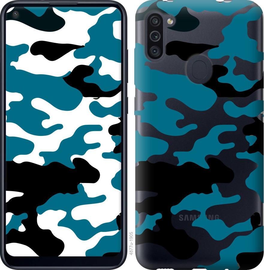 

Чехол на Samsung Galaxy M11 M115F Камуфляж прозрачный фон