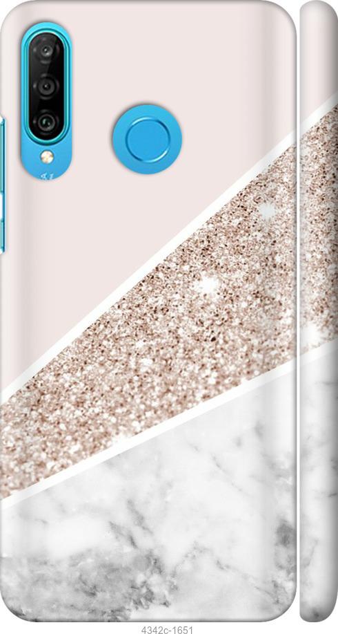 

Чехол на Huawei P30 Lite Пастельный мрамор