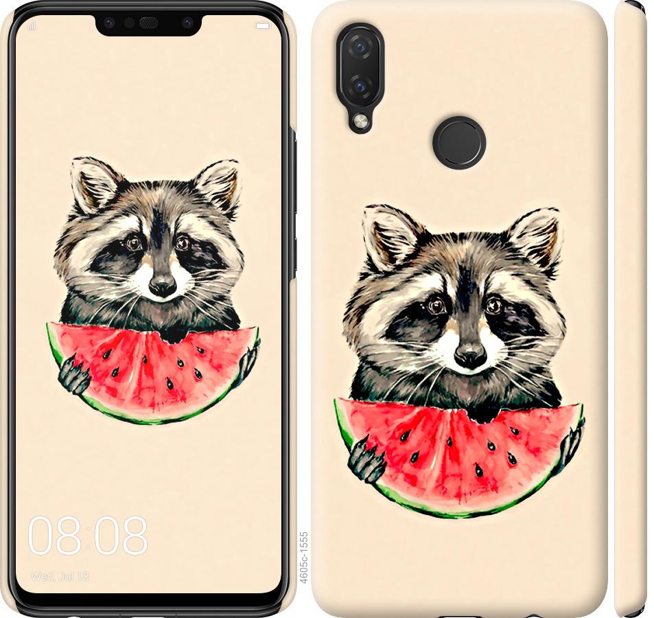 

Чехол на Huawei P Smart Plus Енотик с арбузом