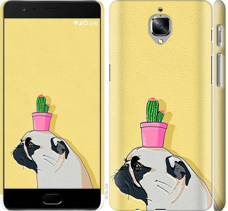 

Чохол на OnePlus 3T Мопс з кактусом