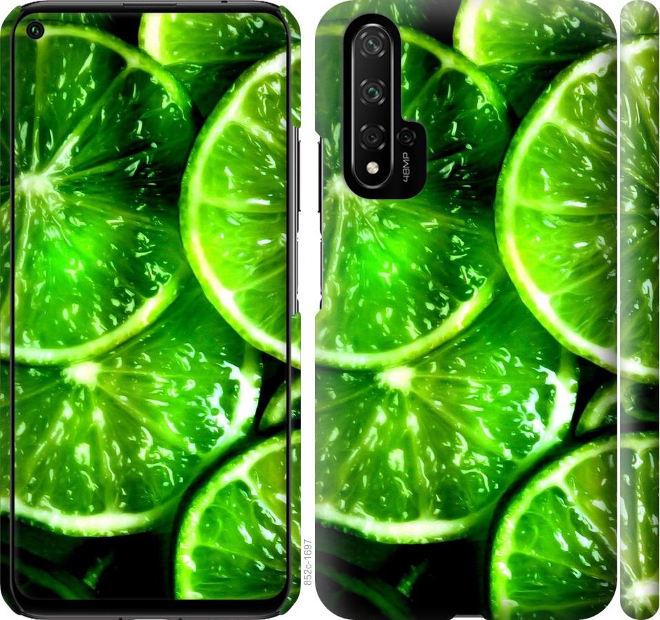 Чохол на Huawei Nova 5T Зелені часточки лимона