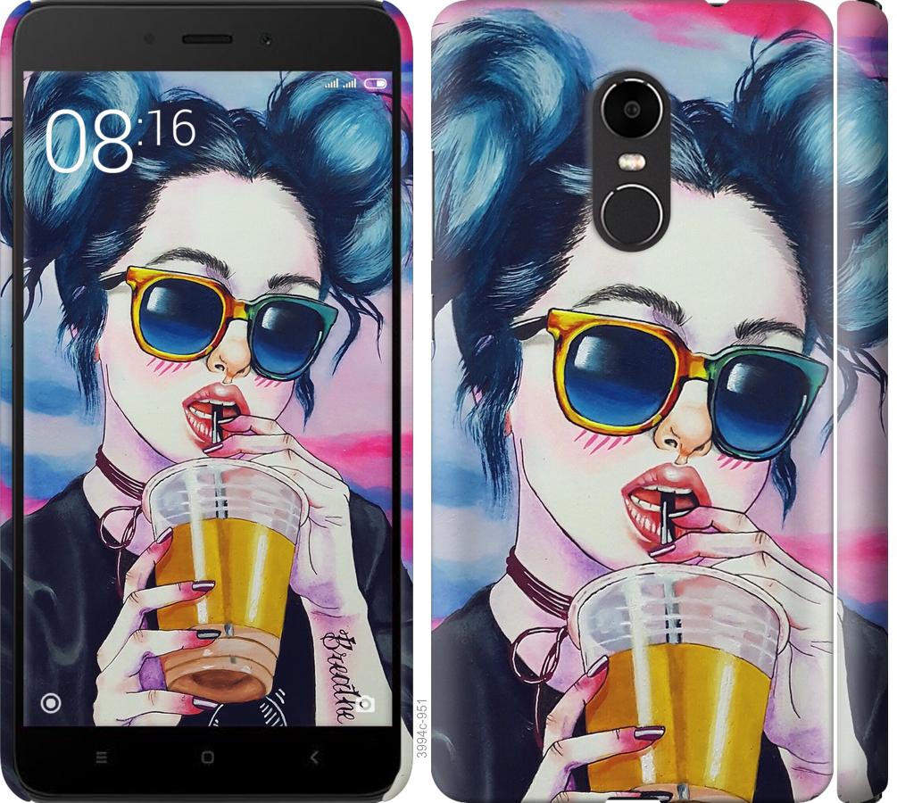 

Чехол на Xiaomi Redmi Note 4X Арт-девушка в очках