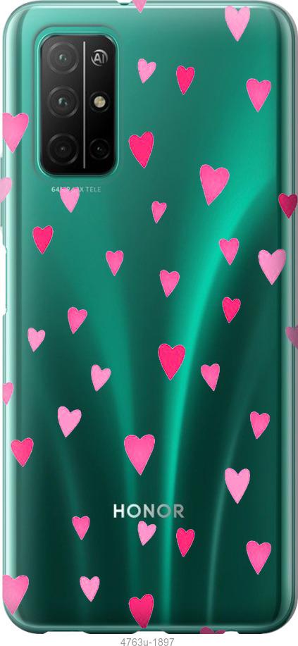 

Чехол на Huawei Honor 30S Сердечки 2