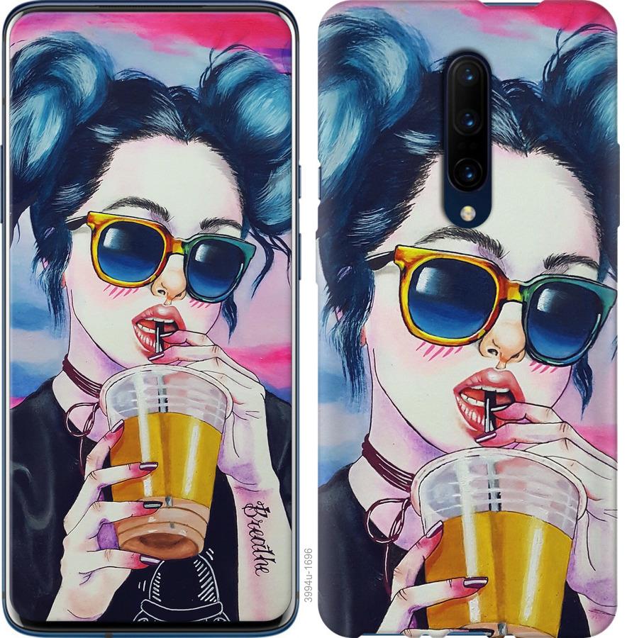 

Чехол на OnePlus 7 Pro Арт-девушка в очках
