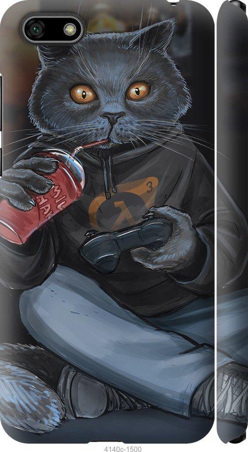 

Чехол на Huawei Y5 2018 gamer cat