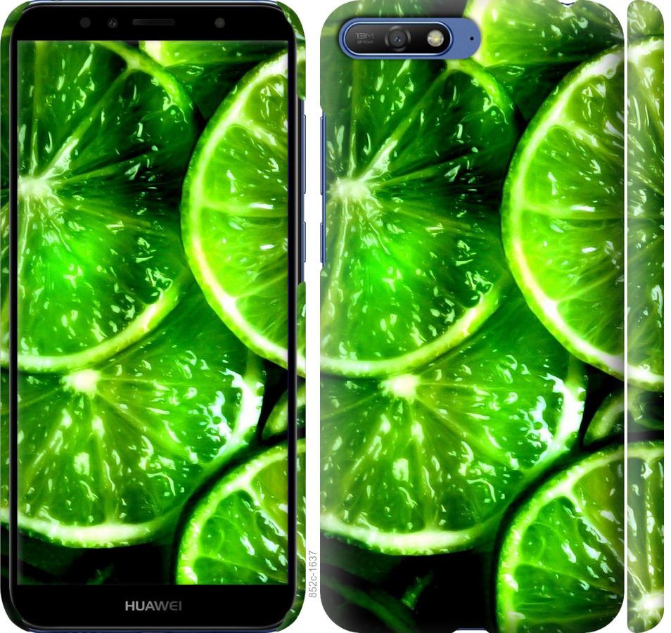 

Чохол на Huawei Y6 2018 Зелені часточки лимона