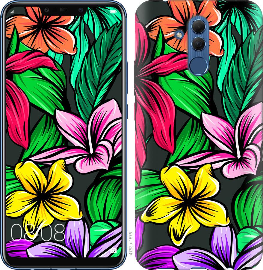 

Чехол на Huawei Mate 20 Lite Тропические цветы 1