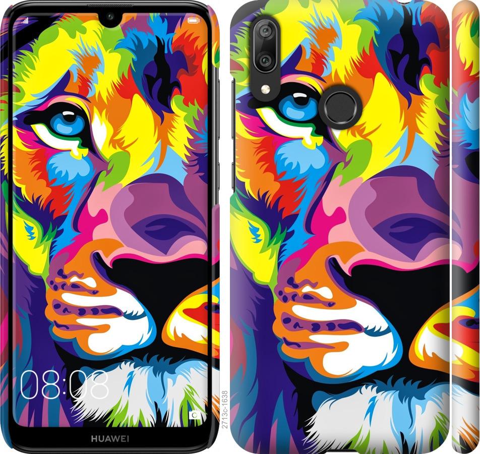 

Чохол на Huawei Y7 2019 Різнобарвний лев