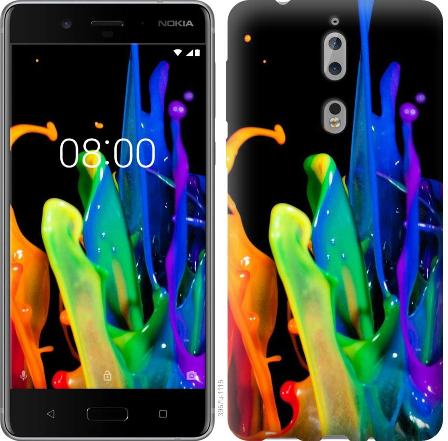 

Чохол на Nokia 8 бризки фарби