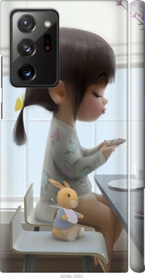 

Чехол на Samsung Galaxy Note 20 Ultra Милая девочка с зайчиком