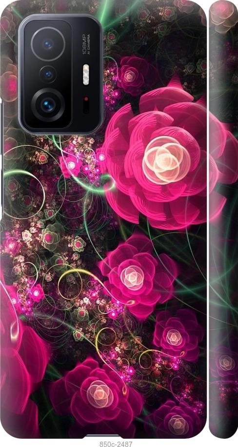 Чехол на Xiaomi 11T Pro Абстрактные цветы 3