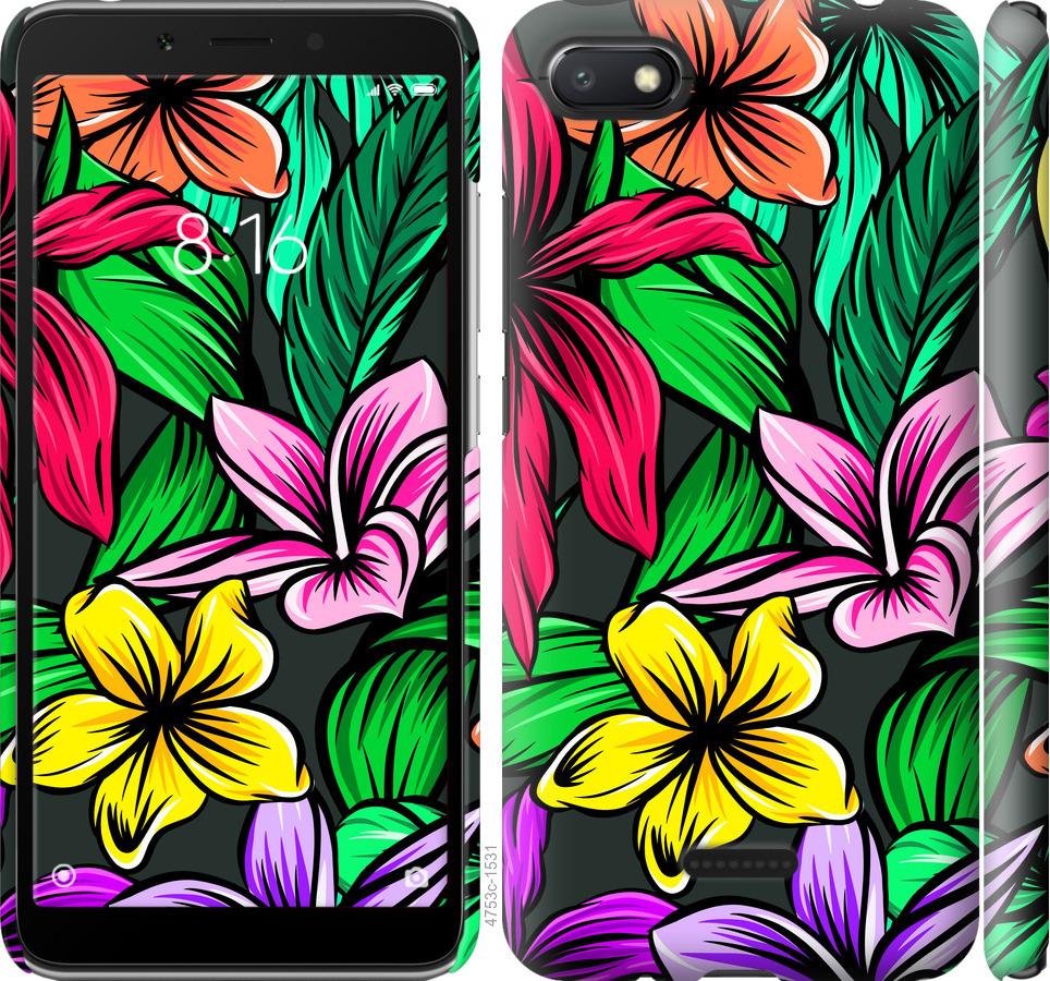 

Чехол на Xiaomi Redmi 6A Тропические цветы 1
