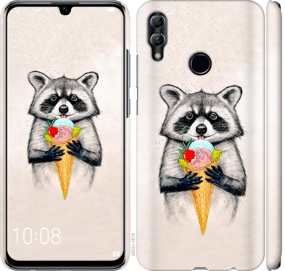 

Чохол на Huawei Honor 10 Lite Єнот з морозивом