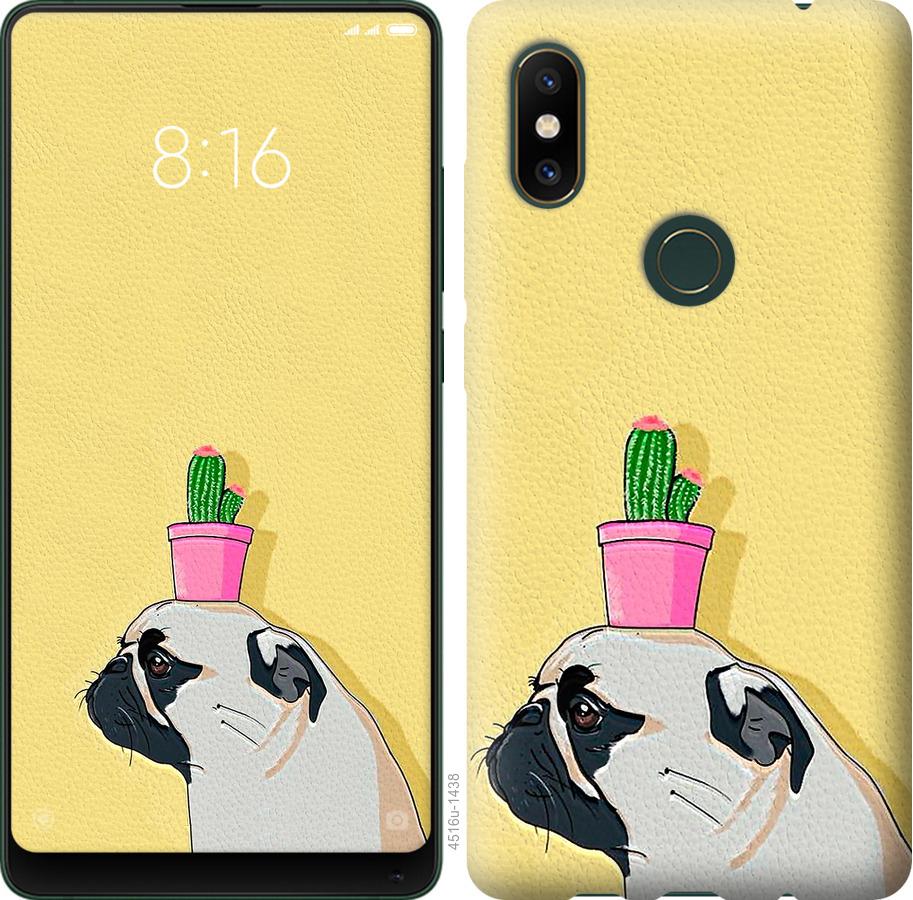 

Чохол на Xiaomi Mi Mix 2s Мопс з кактусом