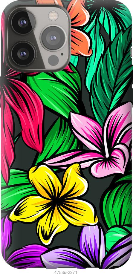 Чехол на iPhone 13 Pro Max Тропические цветы 1
