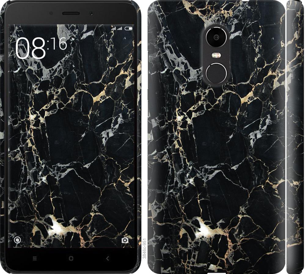 

Чехол на Xiaomi Redmi Note 4X Черный мрамор