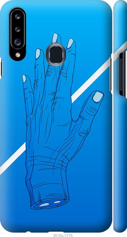

Чохол на Samsung Galaxy A20s A207F Синій, Рука, Лінія, Градієнт, Зомбі, Глибина