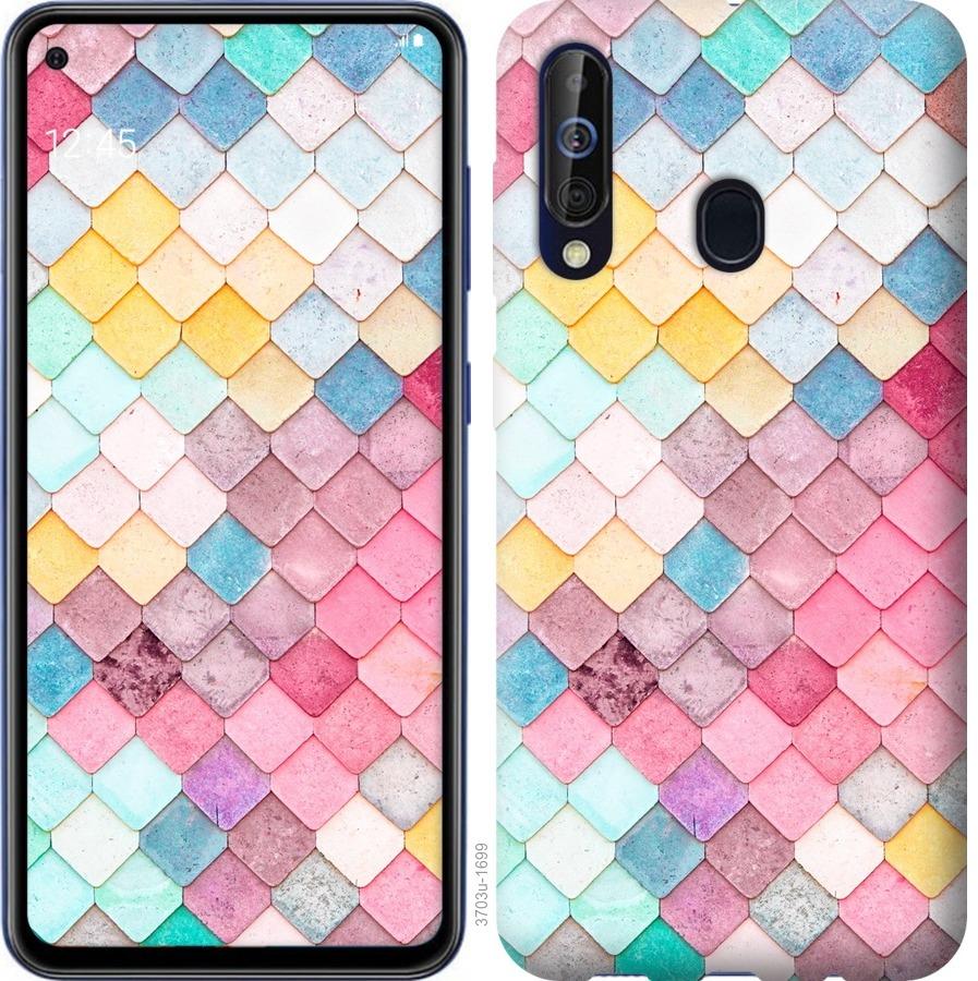 

Чехол на Samsung Galaxy A60 2019 A606F Красочная черепица