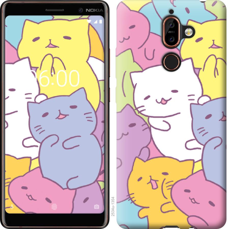 

Чехол на Nokia 7 Plus Котики