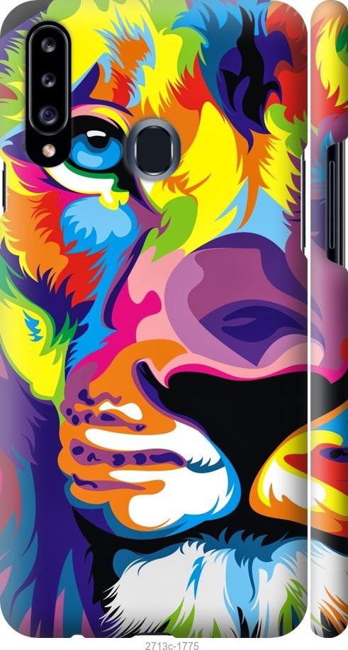 

Чохол на Samsung Galaxy A20s A207F Різнобарвний лев