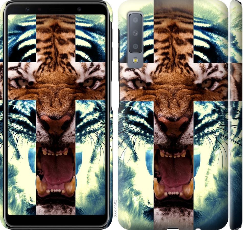 Чехол на Samsung Galaxy A7 (2018) A750F Злой тигр