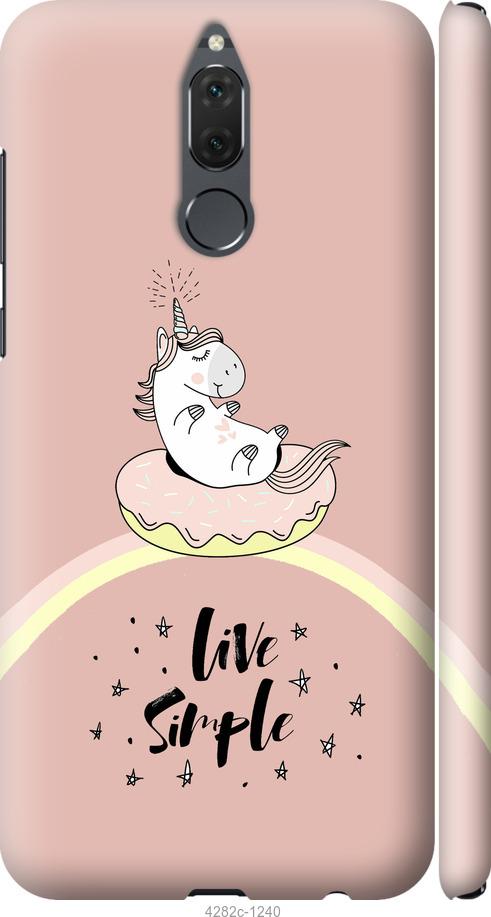 

Чехол на Huawei Mate 10 Lite Единорожка в пончике