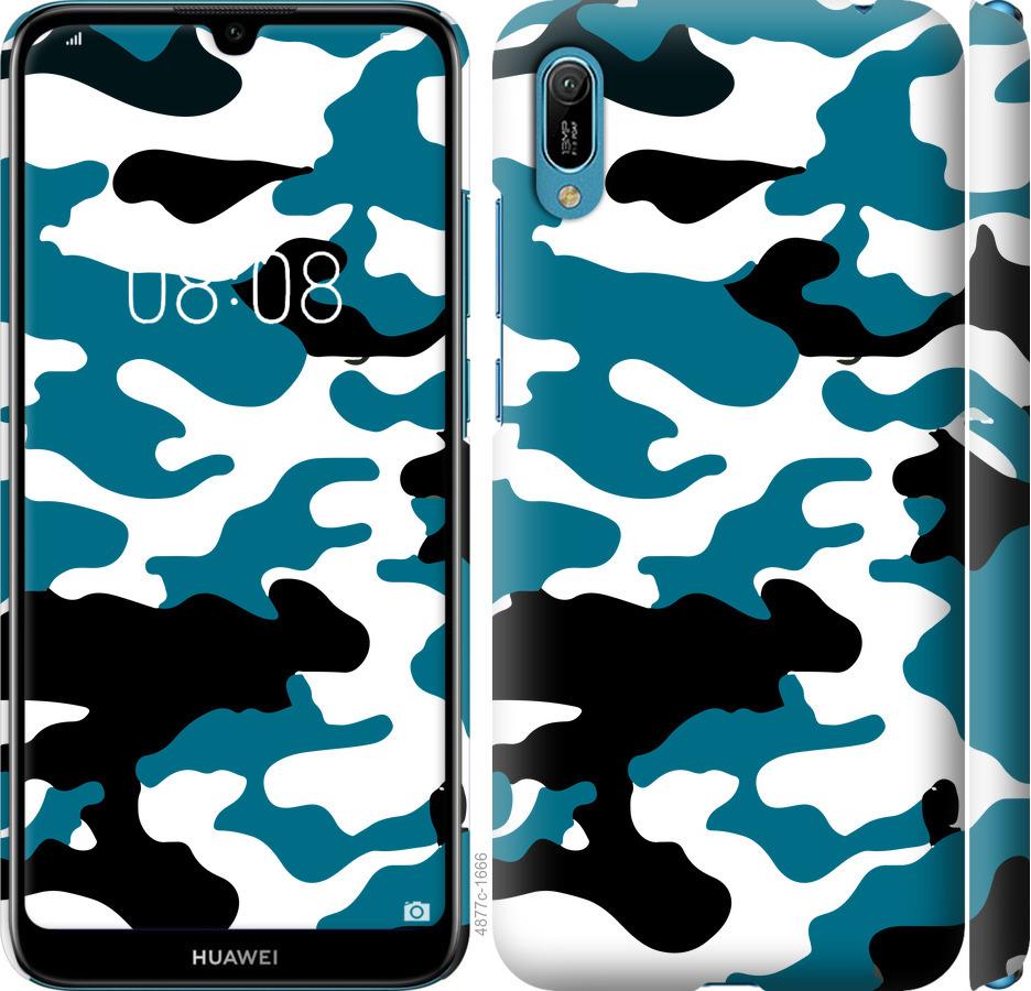 

Чехол на Huawei Y6 2019 Камуфляж прозрачный фон