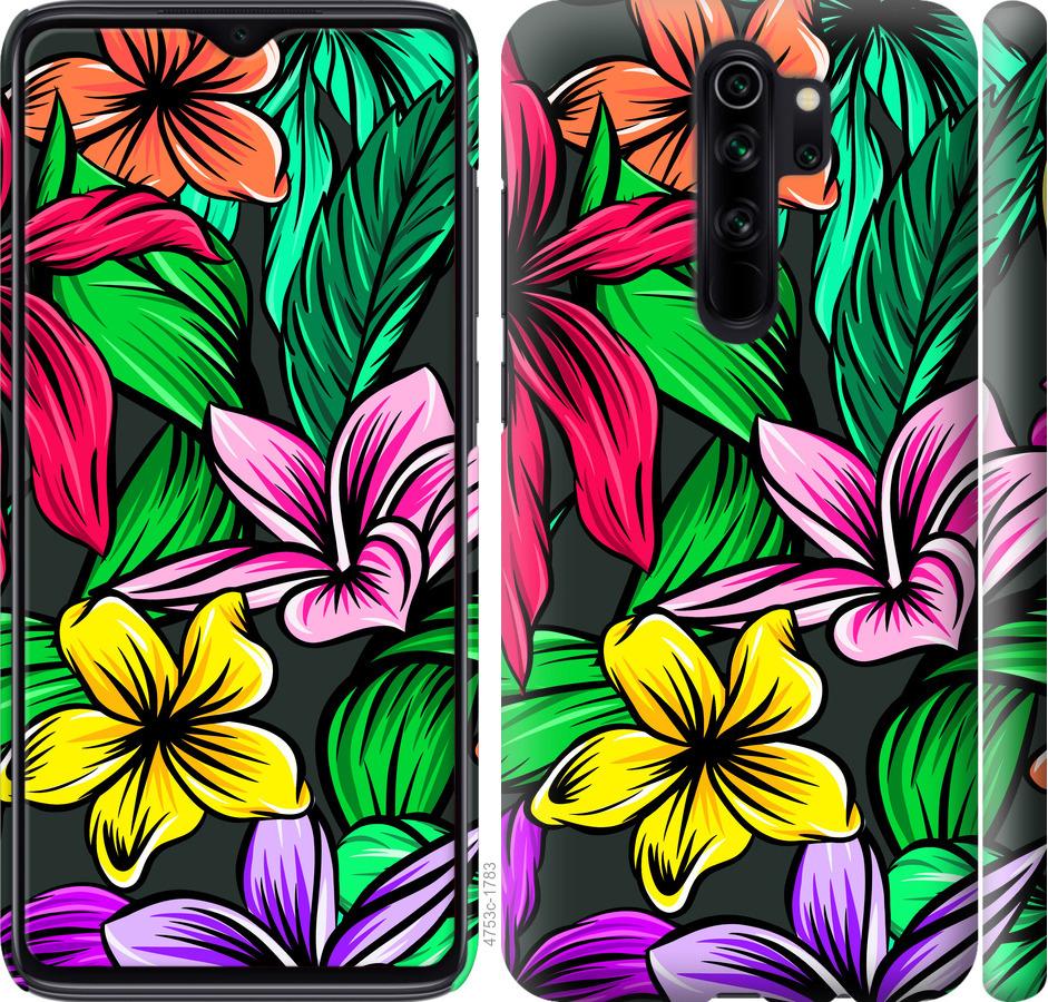 Чехол на Xiaomi Redmi Note 8 Pro Тропические цветы 1