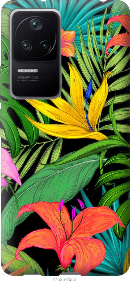 

Чохол на Xiaomi Redmi K40S Тропічні листя 1
