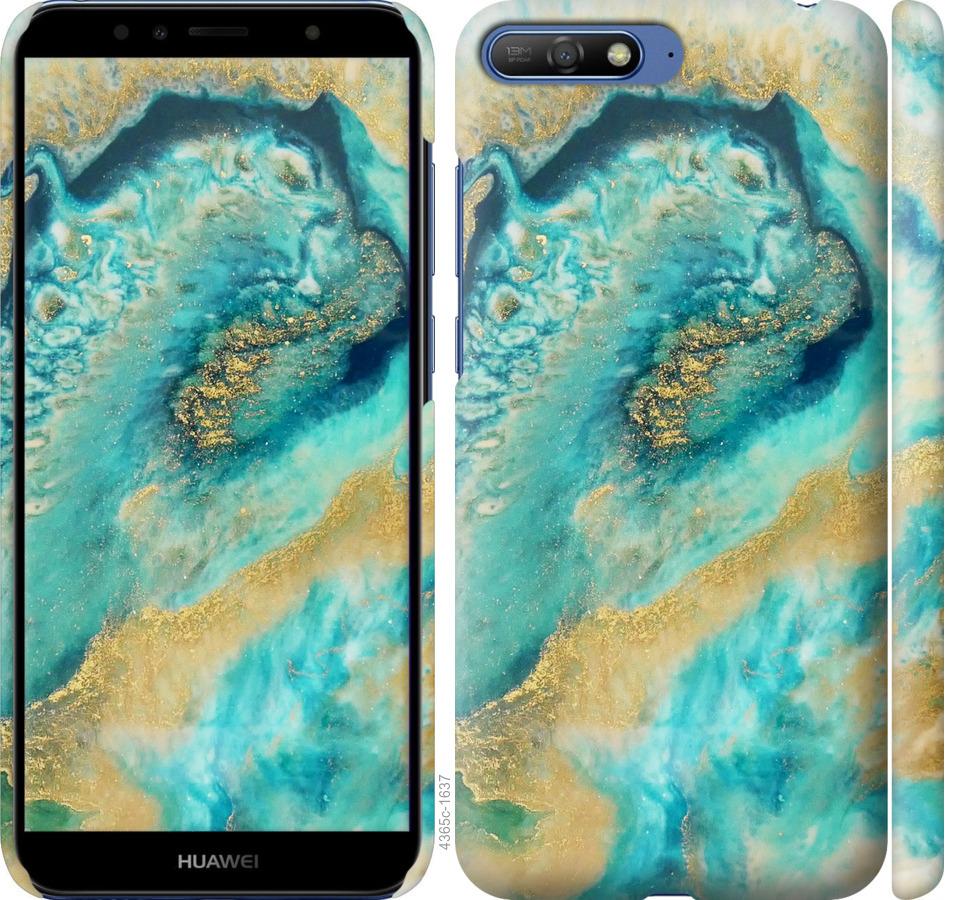 

Чохол на Huawei Y6 2018 Green marble