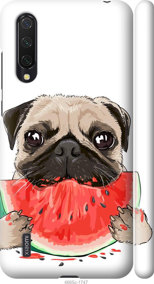 

Чехол на Xiaomi Mi CC9 Мопс и арбуз