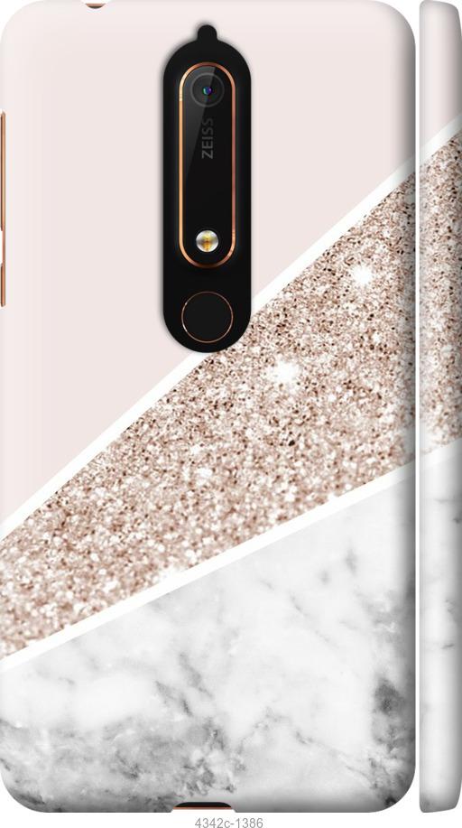 

Чехол на Nokia 6.1 Пастельный мрамор