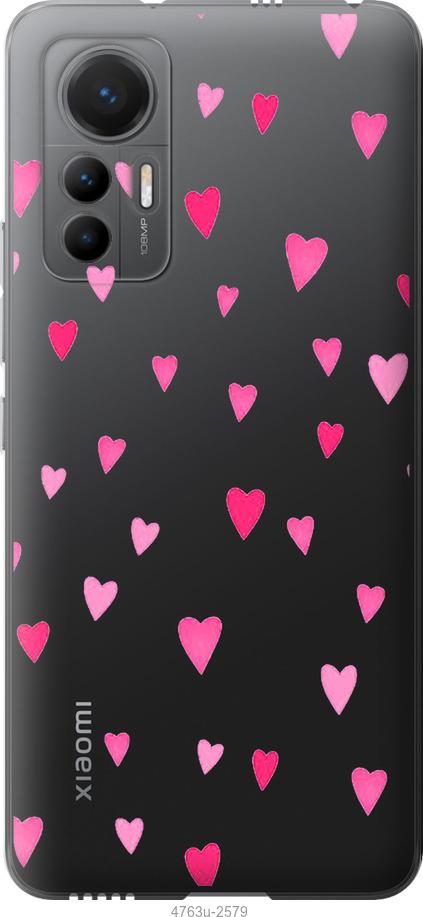 Чехол на Xiaomi 12 Lite Сердечки 2