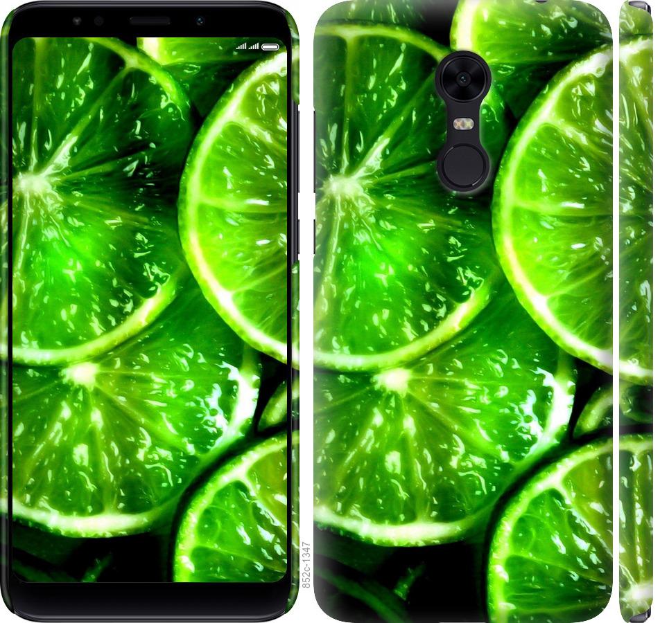 Чехол на Xiaomi Redmi 5 Plus Зелёные дольки лимона
