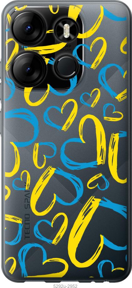 Чохол на Tecno Spark Go 2023 BF7 Серця UA
