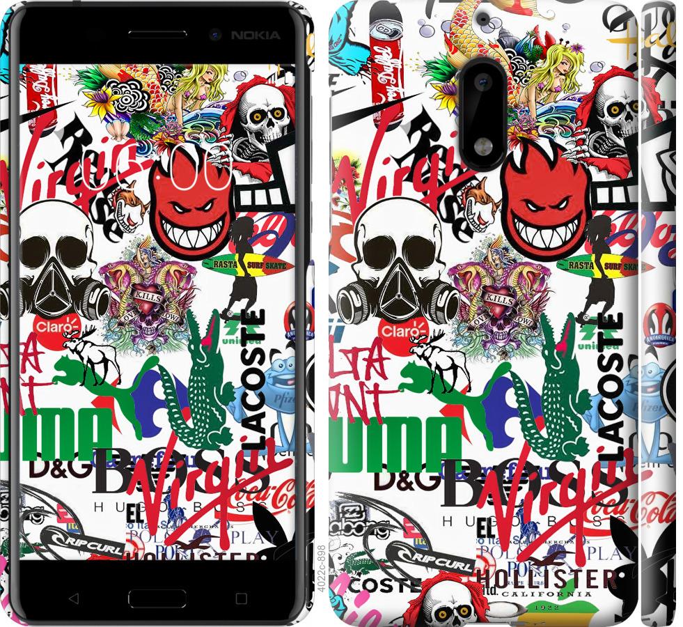 

Чохол на Nokia 6 Many different logos
