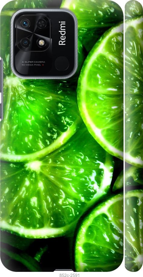 Чохол на Xiaomi Redmi 10C Зелені часточки лимона