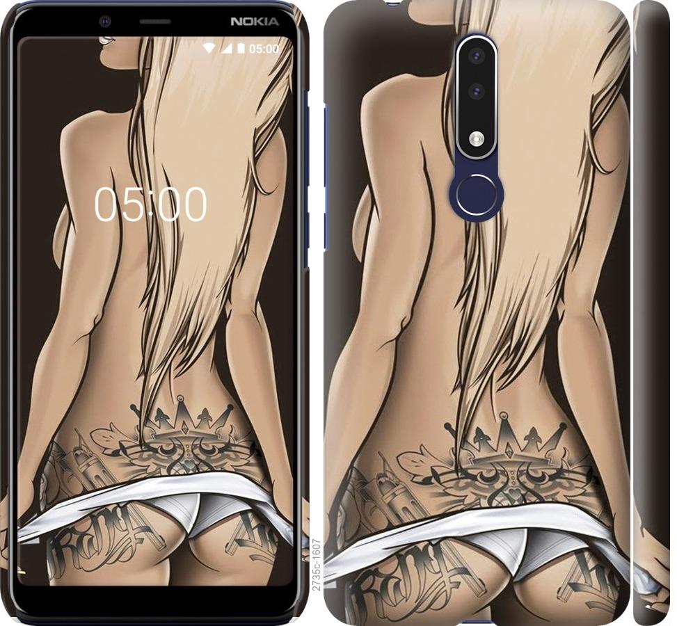 Чехол на Nokia 3.1 Plus Девушка с татуировкой