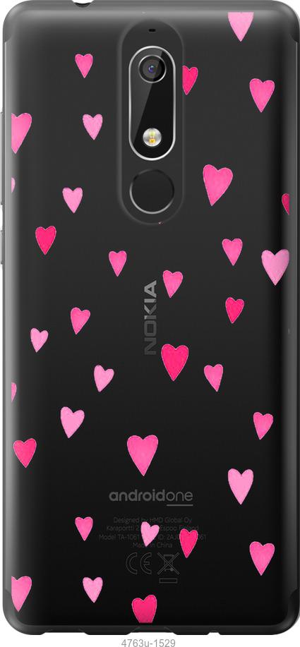 

Чехол на Nokia 5.1 Сердечки 2
