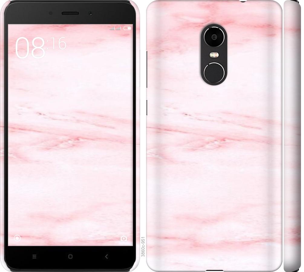 

Чехол на Xiaomi Redmi Note 4X розовый мрамор
