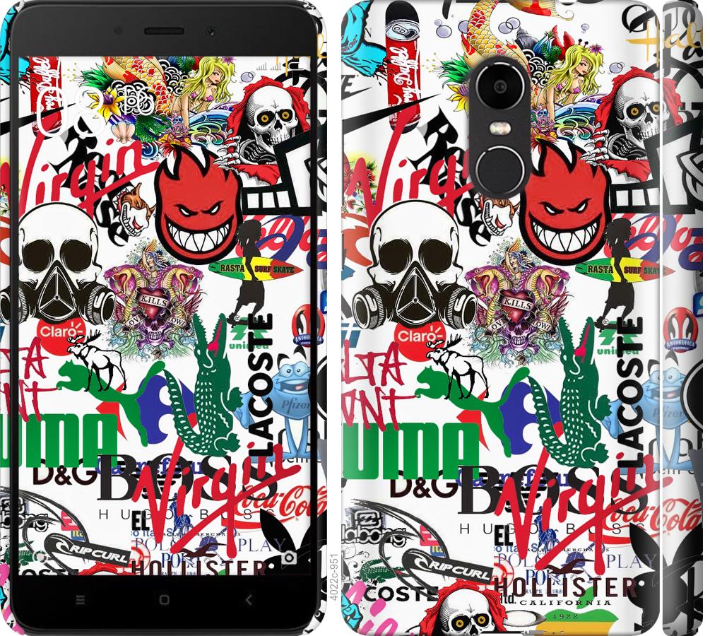 Чохол на Xiaomi Redmi Note 4X Many different logos