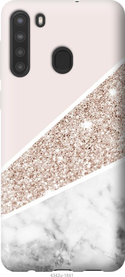 

Чехол на Samsung Galaxy A21 Пастельный мрамор