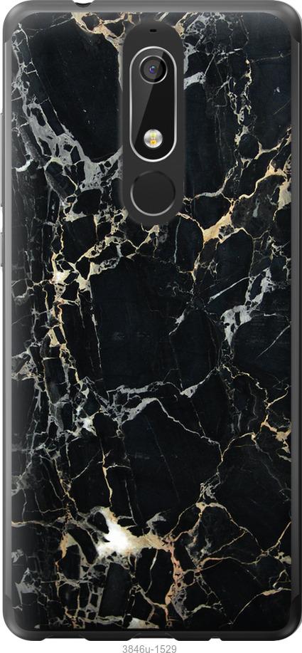 

Чехол на Nokia 5.1 Черный мрамор