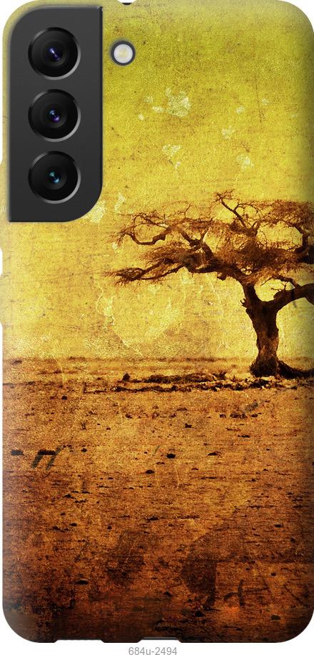 Чехол на Samsung Galaxy S22 Гранжевое дерево