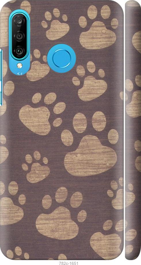 

Чехол на Huawei P30 Lite Следы тигра