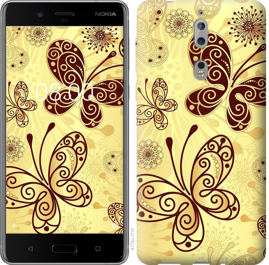 

Чехол на Nokia 8 Красивые бабочки