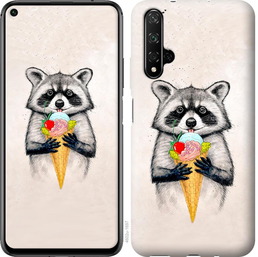 

Чохол на Huawei Honor 20 Єнот з морозивом